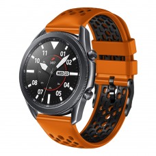 רצועה לשעון חכם לדגם: Samsung Galaxy Watch 46mm עשוי מחומר: סיליקון בצבע: כתום+שחור