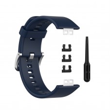 רצועה לשעון חכם לדגם: Huawei Watch Fit עשוי מחומר: סיליקון בצבע: כחול חצות