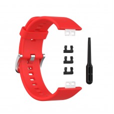רצועה לשעון חכם לדגם: Huawei Watch Fit עשוי מחומר: סיליקון בצבע: אָדוֹם