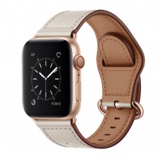 רצועה לשעון חכם לדגם: Apple Watch 4 40mm עשוי מחומר: עור בצבע: בז '