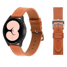 רצועה לשעון חכם לדגם: Samsung Galaxy Watch 5 Pro 45mm עשוי מחומר: עור בצבע: חום