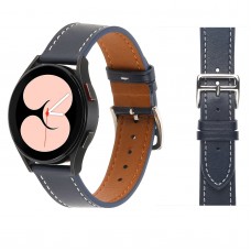 רצועה לשעון חכם לדגם: Samsung Galaxy Watch 5 44mm עשוי מחומר: עור בצבע: כחול חצות