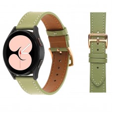 רצועה לשעון חכם לדגם: Samsung Galaxy Watch 5 44mm עשוי מחומר: עור בצבע: אבוקדו ירוק