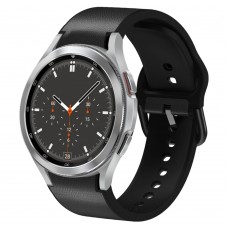 רצועה לשעון חכם לדגם: Samsung Galaxy Watch 4 Classic 46mm עשוי מחומר: עור בצבע: שָׁחוֹר