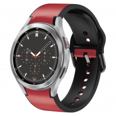 רצועה לשעון חכם לדגם: Samsung Galaxy Watch 4 Classic 46mm עשוי מחומר: עור בצבע: אָדוֹם