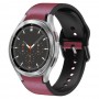רצועה לשעון חכם לדגם: Samsung Galaxy Watch 4 Classic 46mm עשוי מחומר: עור בצבע: בורגונדי