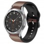 רצועה לשעון חכם לדגם: Samsung Galaxy Watch 4 Classic 46mm עשוי מחומר: עור בצבע: חום כהה