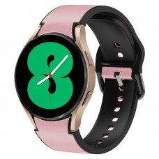 רצועה לשעון חכם לדגם: Samsung Galaxy Watch 4 44mm עשוי מחומר: עור בצבע: וָרוֹד