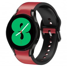 רצועה לשעון חכם לדגם: Samsung Galaxy Watch 4 44mm עשוי מחומר: עור בצבע: אָדוֹם