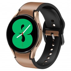רצועה לשעון חכם לדגם: Samsung Galaxy Watch 4 44mm עשוי מחומר: עור בצבע: חום בהיר