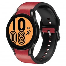 רצועה לשעון חכם לדגם: Samsung Galaxy Watch 4 40mm עשוי מחומר: עור בצבע: אָדוֹם