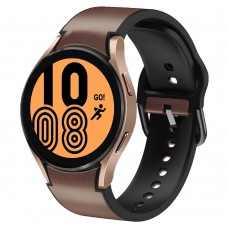 רצועה לשעון חכם לדגם: Samsung Galaxy Watch 4 40mm עשוי מחומר: עור בצבע: חום כהה