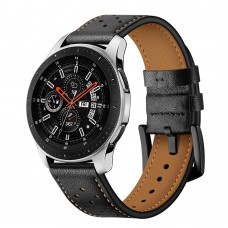 רצועה לשעון חכם לדגם: Samsung Galaxy Watch Active עשוי מחומר: עור בצבע: שָׁחוֹר