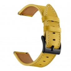 רצועה לשעון חכם לדגם: Samsung Galaxy Watch 42mm עשוי מחומר: עור בצבע: צהוב