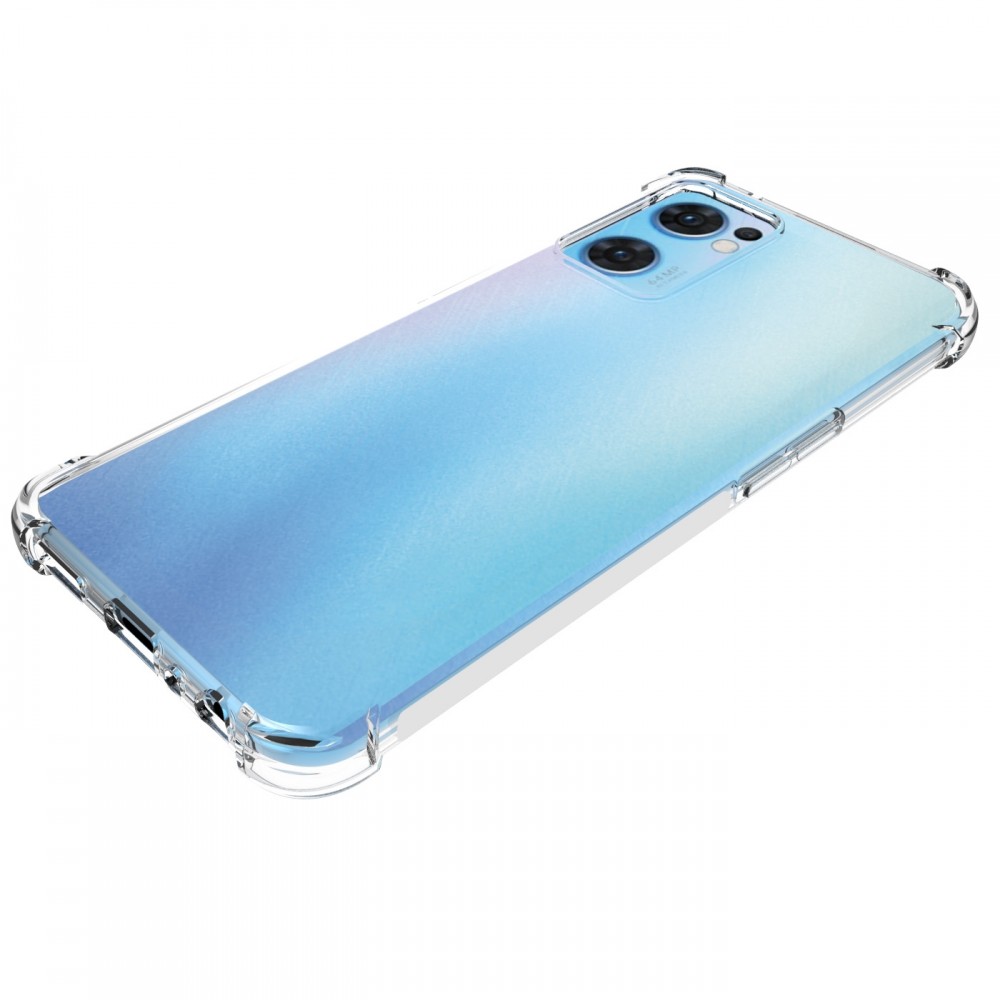 כיסוי סיליקון שקוף ל Oppo Reno7 5G כולל בולם זעזועים