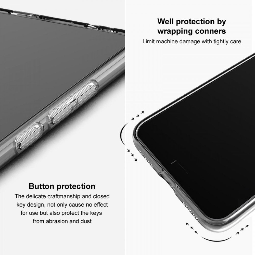 כיסוי סיליקון שקוף ל Oppo Reno8 5G מותג - IMAK כולל בולם זעזועים