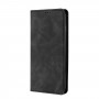 כיסוי ארנק / ספר עשוי מעור בצבע שחור עם חריצים לכרטיסי אשראי עבור Honor X7 4G