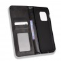 כיסוי ארנק / ספר עשוי מעור בצבע שחור עם חריצים לכרטיסי אשראי עבור OnePlus 10 Pro 5G