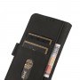 כיסוי ארנק / ספר עשוי מעור בצבע שחור עם חריצים לכרטיסי אשראי עבור OnePlus Nord CE 2 Lite 5G