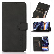 כיסוי ארנק / ספר עשוי מעור בצבע שחור עם חריצים לכרטיסי אשראי עבור OnePlus Nord CE 3 5G