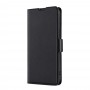 כיסוי ארנק / ספר עשוי מעור בצבע שחור עם חריצים לכרטיסי אשראי עבור Oppo A17k