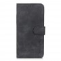 כיסוי ארנק / ספר עשוי מעור בצבע שחור עם חריצים לכרטיסי אשראי עבור Oppo A36 4G
