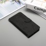 כיסוי ארנק / ספר עשוי מעור בצבע שחור עם חריצים לכרטיסי אשראי עבור Realme Narzo 50 4G
