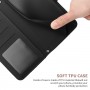 כיסוי ארנק / ספר עשוי מעור בצבע שחור עם חריצים לכרטיסי אשראי עבור Realme Narzo 50 4G