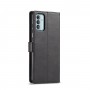 כיסוי ארנק / ספר עשוי מעור בצבע שחור עם חריצים לכרטיסי אשראי עבור Samsung Galaxy A23 5G