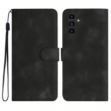 כיסוי ארנק / ספר עשוי מעור בצבע שחור עם חריצים לכרטיסי אשראי עבור Samsung Galaxy A54 5G