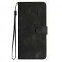 כיסוי ארנק / ספר עשוי מעור בצבע שחור עם חריצים לכרטיסי אשראי עבור Samsung Galaxy M13