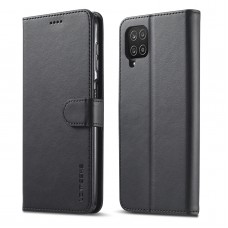 כיסוי ארנק / ספר עשוי מעור בצבע שחור עם חריצים לכרטיסי אשראי עבור Samsung Galaxy M53 5G