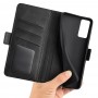 כיסוי ארנק / ספר עשוי מעור בצבע שחור עם חריצים לכרטיסי אשראי עבור Xiaomi 12