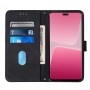 כיסוי ארנק / ספר עשוי מעור בצבע שחור עם חריצים לכרטיסי אשראי עבור Xiaomi 13 Lite 5G