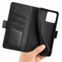 כיסוי ארנק / ספר עשוי מעור בצבע שחור עם חריצים לכרטיסי אשראי עבור Xiaomi Redmi 10A