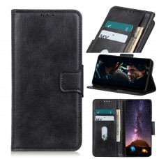 כיסוי ארנק / ספר עשוי מעור בצבע שחור עם חריצים לכרטיסי אשראי עבור Xiaomi Redmi K40S