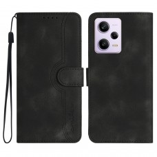 כיסוי ארנק / ספר עשוי מעור בצבע שחור עם חריצים לכרטיסי אשראי עבור Xiaomi Redmi Note 12 Pro 5G