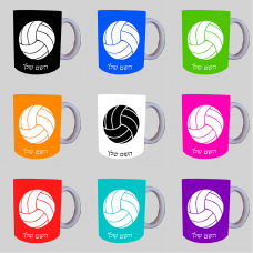 כדור כדורעף ספל תה \ קפה מעוצבת בעיצוב אישי עם השם שלך ב10 צבעים לבחירה כדור כדורעף ספל תה \ קפה מעוצבת בעיצוב אישי עם השם שלך ב10 צבעים לבחירה