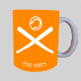 בייסבול ספל תה \ קפה מעוצבת בעיצוב אישי עם השם שלך ב10 צבעים לבחירה