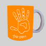 יד ספל תה \ קפה מעוצבת בעיצוב אישי עם השם שלך ב10 צבעים לבחירה