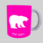 דוב ספל תה \ קפה מעוצבת בעיצוב אישי עם השם שלך ב10 צבעים לבחירה
