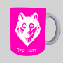 זְאֵב ספל תה \ קפה מעוצבת בעיצוב אישי עם השם שלך ב10 צבעים לבחירה