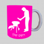 גריל ברביקיו מנגל ספל תה \ קפה מעוצבת בעיצוב אישי עם השם שלך ב10 צבעים לבחירה