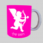קופידון ספל תה \ קפה מעוצבת בעיצוב אישי עם השם שלך ב10 צבעים לבחירה