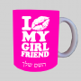 לנשק את חבר הילדה שלי ספל תה \ קפה מעוצבת בעיצוב אישי עם השם שלך ב10 צבעים לבחירה