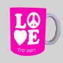 אהבה ספל תה \ קפה מעוצבת בעיצוב אישי עם השם שלך ב10 צבעים לבחירה