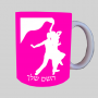 אישה רוקדת עם גבר ספל תה \ קפה מעוצבת בעיצוב אישי עם השם שלך ב10 צבעים לבחירה