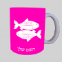 סימני גלגל המזלות - דגים ספל תה \ קפה מעוצבת בעיצוב אישי עם השם שלך ב10 צבעים לבחירה