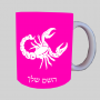 סימני גלגל המזלות - עקרב ספל תה \ קפה מעוצבת בעיצוב אישי עם השם שלך ב10 צבעים לבחירה