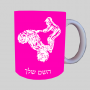 רוכב טרקטורונים ספל תה \ קפה מעוצבת בעיצוב אישי עם השם שלך ב10 צבעים לבחירה